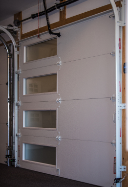garage door in showroom