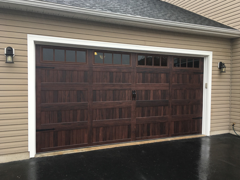 Steel faux wood tone cover