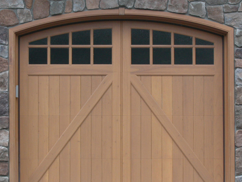 wood garage door